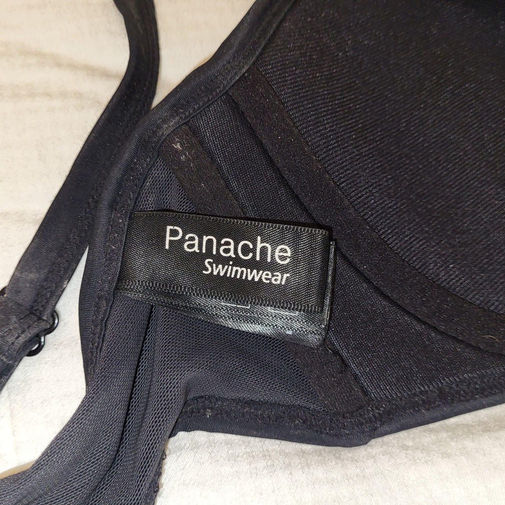 Panache Isobel Black Bikini Swimsuit Bra Removable Straps Balconette - 36D - Picture 6 of 9